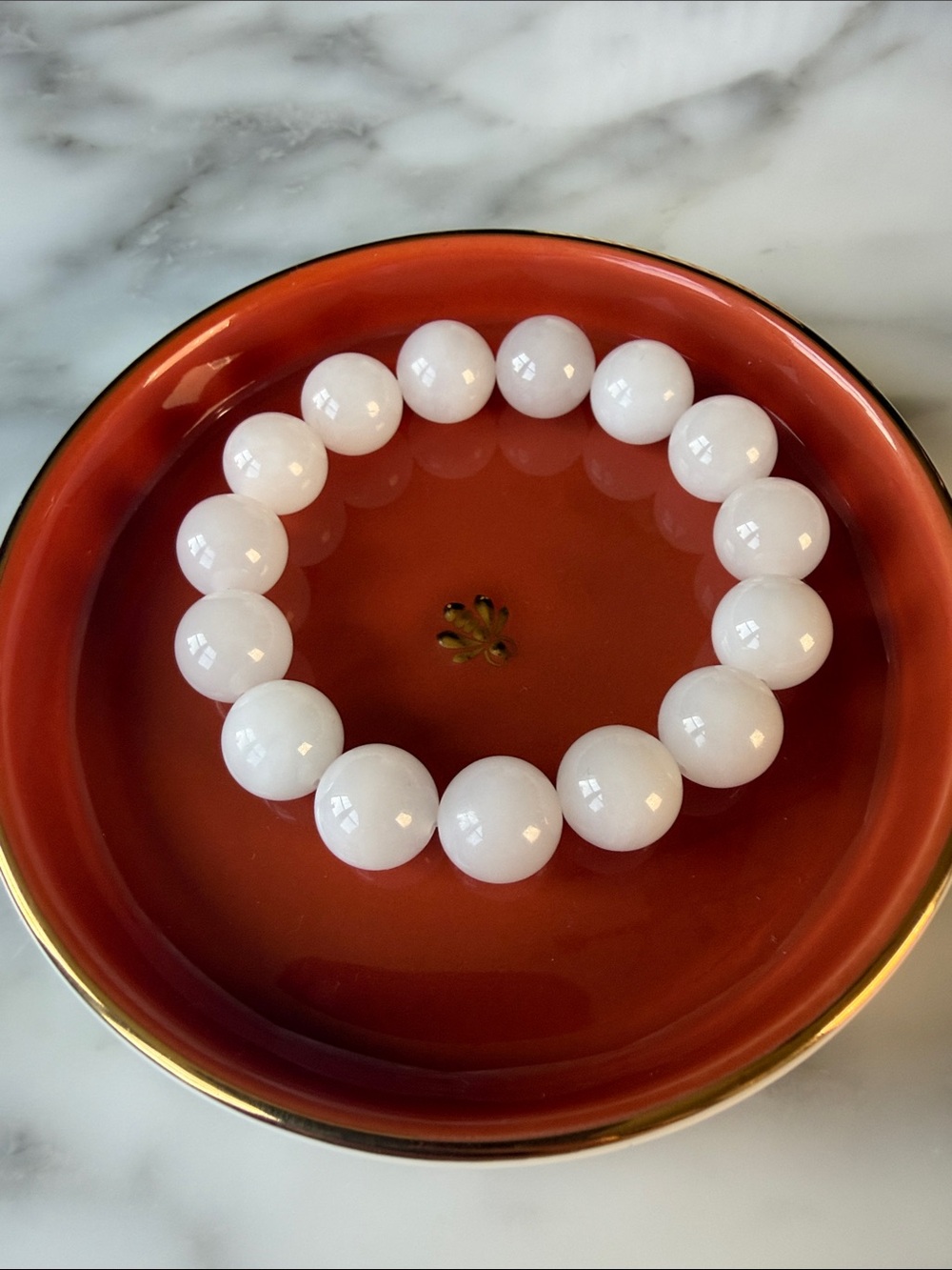 Real Hetian white jade,size 12mm